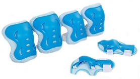 Захист для катання (наколінники, налокітники, рукавички) Kepai, біло-блакитна
