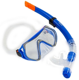 Набір для плавання ZLT M166-SN52-SIL-BL (маска + трубка) - синій