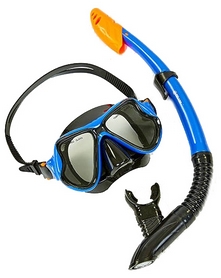 Набор для плавания ZLT M266-SN138-SIL-BL (маска + трубка) - синий