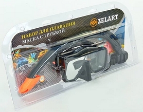 Набор для плавания ZLT M109-SN50-4-SIL (маска + трубка) - черный - Фото №11