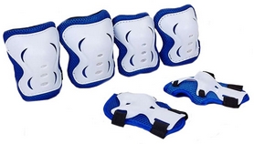 Защита для катания (наколенники, налокотники, перчатки) Kepai, синяя