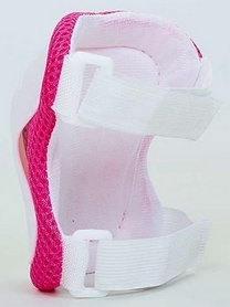 Защита для катания (наколенники, налокотники, перчатки) Kepai, бело-розовая - Фото №4