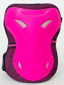 Защита детская для катания (наколенники, налокотники, перчатки) Kepai, розовая - Фото №2
