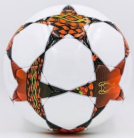 Мяч футбольный Star Champions Leagues, бело-оранжевый, №4 - Фото №2