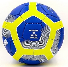 М'яч футбольний Star Madrid, синьо-жовтий, №5 - Фото №2