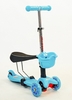 Самокат детский с наклоном руля Speed Micro Mini с сиденьем 3 в 1 C-0331-BL голубой