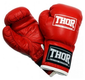 Перчатки боксерские детские Thor Junior Leather Red (513 Leather)