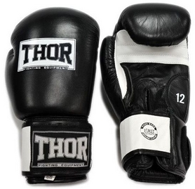 Рукавички боксерські Thor Sparring Leather Black / White (558) - Фото №2
