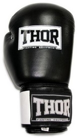 Перчатки боксерские Thor Sparring Leather Black/White (558) - Фото №3