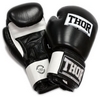 Перчатки боксерские Thor Sparring PU Black/White (558)