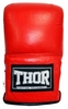 Перчатки снарядные Thor 606 Leather красные - Фото №2