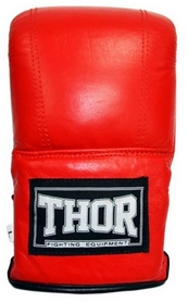 Перчатки снарядные Thor 606 Leather красные - Фото №2