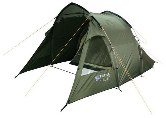

Палатка четырехместная Terra Incognita "Camp 4," хаки