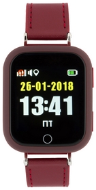 Часы умные детские ATRiX Smart Watch iQ900 Touch GPS, бордовые (366026)