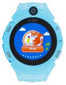 Часы умные детские ATRiX Smart Watch iQ700 GPS, синие (352448) - Фото №2