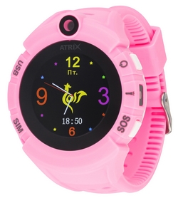 Часы умные детские ATRiX Smart Watch iQ700 GPS, розовые (352446)