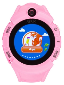 Часы умные детские ATRiX Smart Watch iQ700 GPS, розовые (352446) - Фото №2