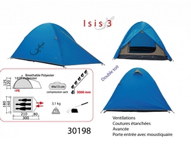Палатка трехместная Freetime Isis 3 2017 - синяя (3660323301986--2017) - Фото №5