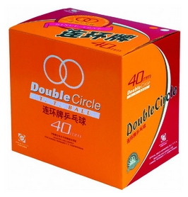 Набір м'ячів для настільного тенісу DHS Double Circle 40 мм, 144 шт (6901295020114)