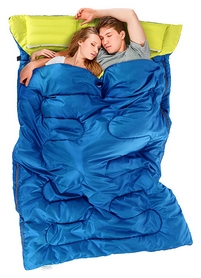 Мешок спальный (спальник) Naturehike Double Sleeping Bags With Pillows SD15M030-J, синий (6927595703779) - Фото №2