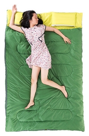 Мешок спальный (спальник) Naturehike Double Sleeping Bags With Pillows SD15M030-J, зеленый (6927595703793) - Фото №4