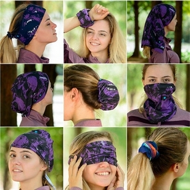 Повязка многофункциональная (бафф) Naturehike мagic headscarf NH17T020-J, cool mask - Фото №2