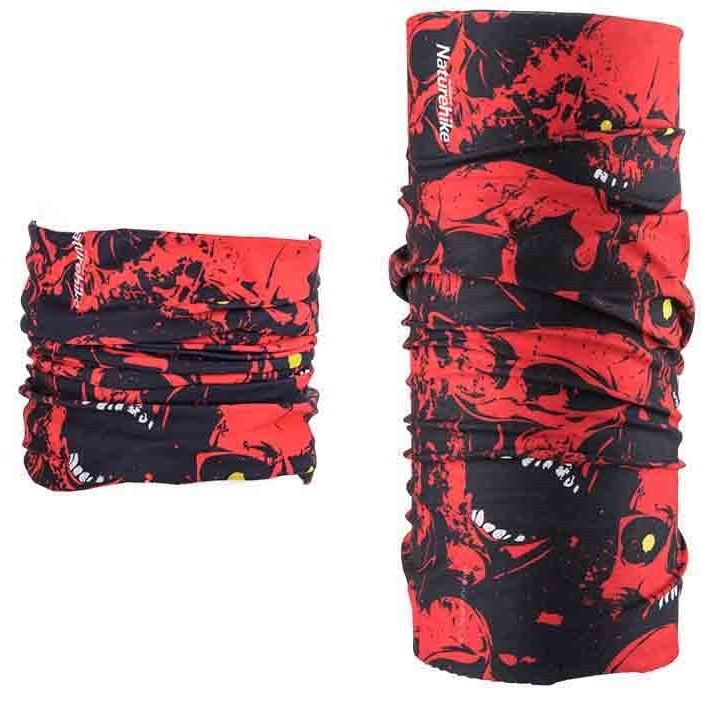 

Повязка многофункциональная (бафф) Naturehike мagic headscarf NH17T020-J, red skull, Красный
