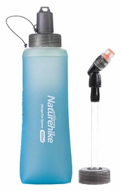 Бутылка для воды спортивная Naturehike NH17S028-B Soft Flask - голубая, 0,42 л (6927595724361)