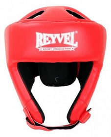 Шлем боксерский виниловый Reyvel вид 2 - красный (SHRY002-RD)