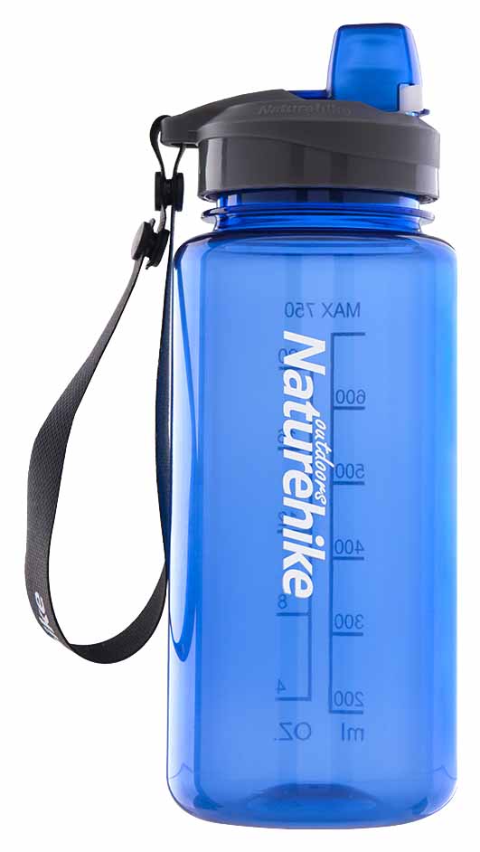 

Бутылка для воды спортивная Naturehike NH17S010-B Sport bottle Tritan - синяя, 0,75 л (6927595722527), Синий