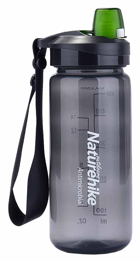 

Бутылка для воды спортивная Naturehike NH61A060-B Sport bottle - серая, 0,5 л (6927595721124), Серый