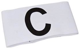 Повязка капитанская на липучке Select Captains Band Velcro, белая (5703543691203)