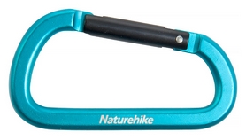Карабин многофункциональный Naturehike D-type NH15A001-H - голубой, 80 мм (6927595717011)