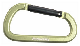Карабин многофункциональный Naturehike D-type NH15A001-H - зеленый, 80 мм (6927595717028)