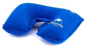 Распродажа*! Подушка надувная Inflatable Travel Neck Pillow Naturehike NH15A003-L, голубая (6927595718438)