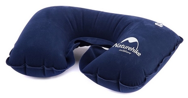 Подушка надувная Inflatable Travel Neck Pillow Naturehike NH15A003-L, синяя (6927595718414)