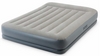 Кровать надувная двуспальная со встроенным насосом Intex V64118 - серо-синяя, 152x203x30 см (64118)