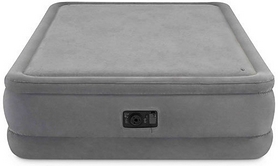 Кровать надувная двуспальная со встроенным насосом Intex V64470 - серый, 152х203х51 см (64470) - Фото №3