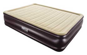 Велюр-кровать надувная двухместная Bestway Pavillo, коричнево-бежевая (67597)