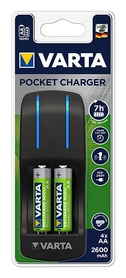 Устройство зарядное Varta Pocket Charger с аккумуляторами (4xAA 2600 mAh Ni-MH) (57642101471)