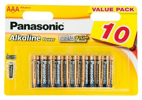 Батарейки Panasonic Alkaline Power AAA, 10 шт (LR03REB/10BW)