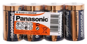 Батарейки Panasonic Alkaline Power D, 4 шт (LR20REB/4P)