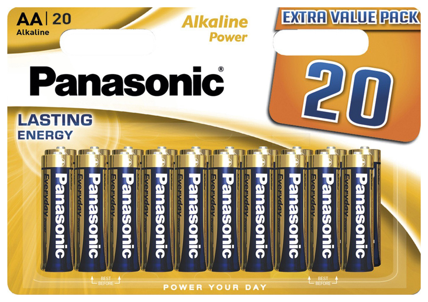 

Батарейки Panasonic Alkaline Power AA, 20 шт (LR6REB/20BW)