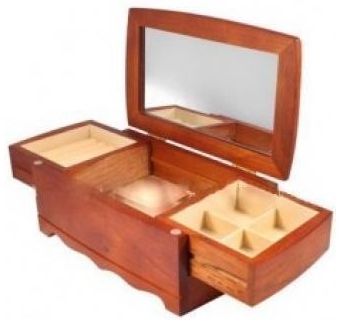 

Комодик для украшений двухуровневый King Wood JF-K0604B, 15х10х24 см