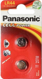 Батарейки Panasonic LR44 BLI, 2 шт (LR-44EL / 2B)
