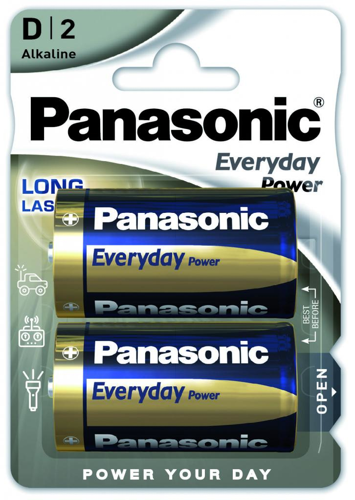 

Батарейки Panasonic EveryDay Power D BLI Alkaline, 2 шт (LR20REE/2BR)