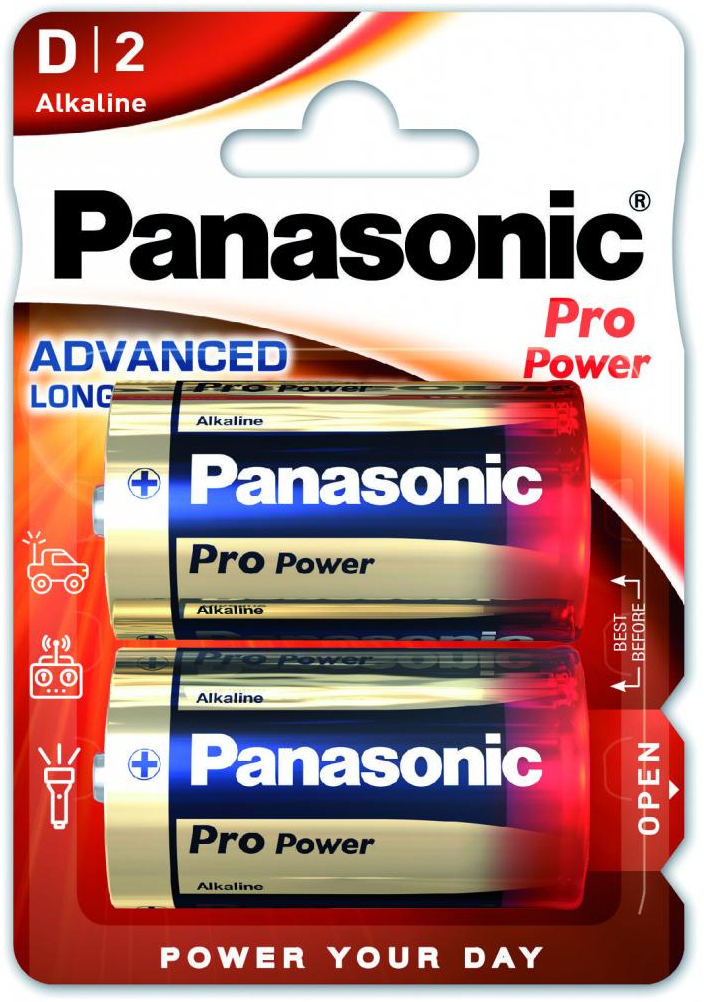 

Батарейки Panasonic Pro Power D BLI Alkaline, 2 шт (LR20XEG/2BP)