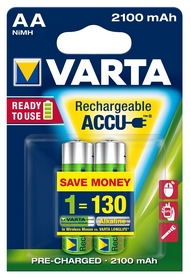 Акумуляторы Varta Rechargeale Accu AA 2100 mAh Bli 2 Ni-Mh (Ready 2 Use) (56706101402)