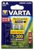 Аккумуляторы Varta Rechargeale Accu AA 2600 mAh Bli 2 Ni-Mh (Ready 2 Use) (05716101402)