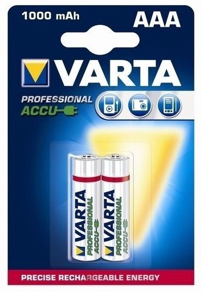 

Аккумуляторы Varta Rechargeale Accu AAA 1000 mAh Bli 2 Ni-Mh (Ready 2 Use) (05703301402)